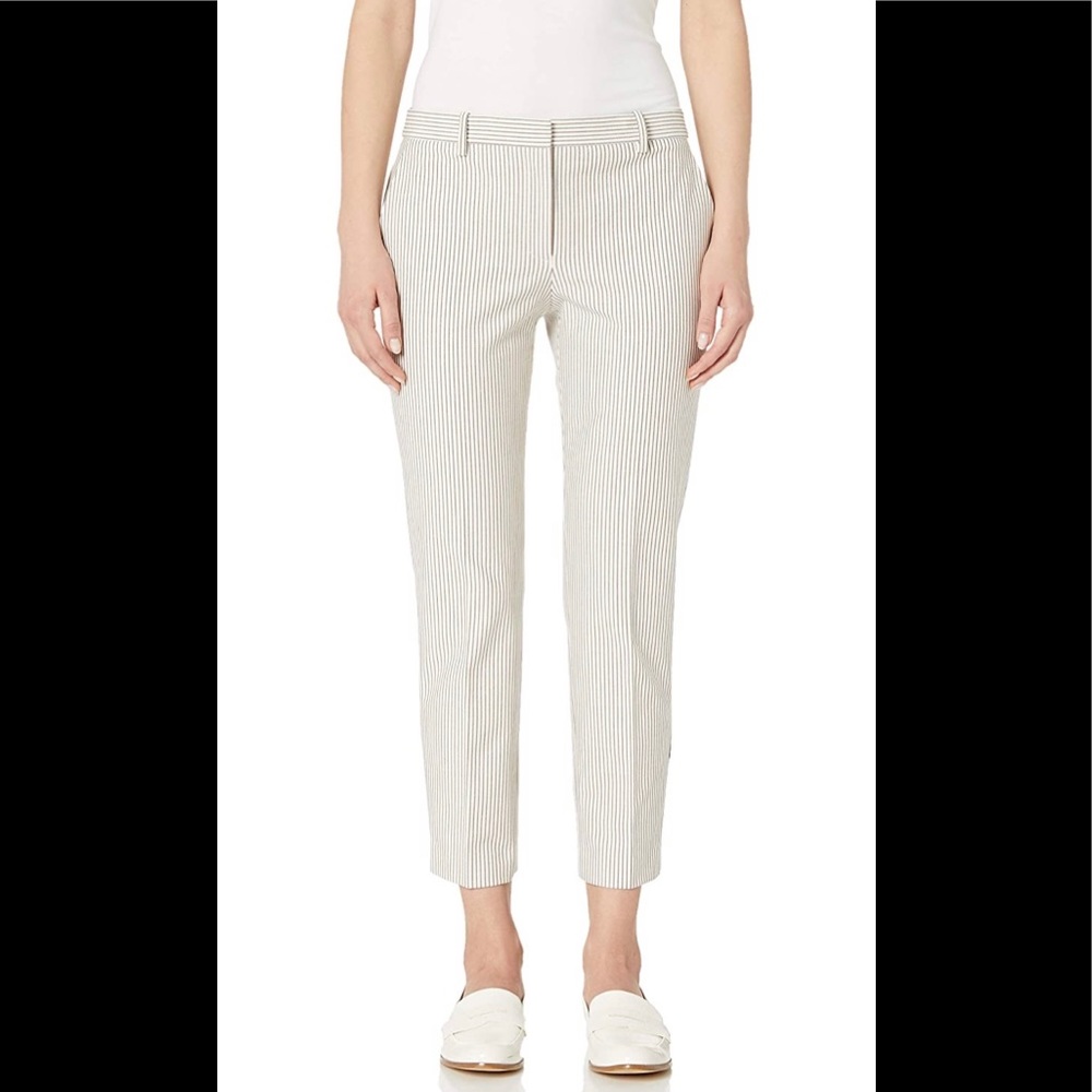 Treeca Pant in Striped Stretch Cotton